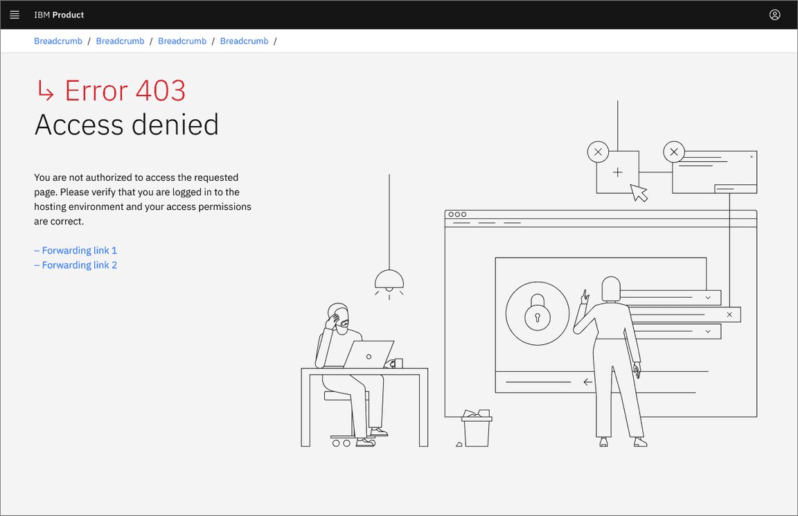 403 Access denied error page — light theme