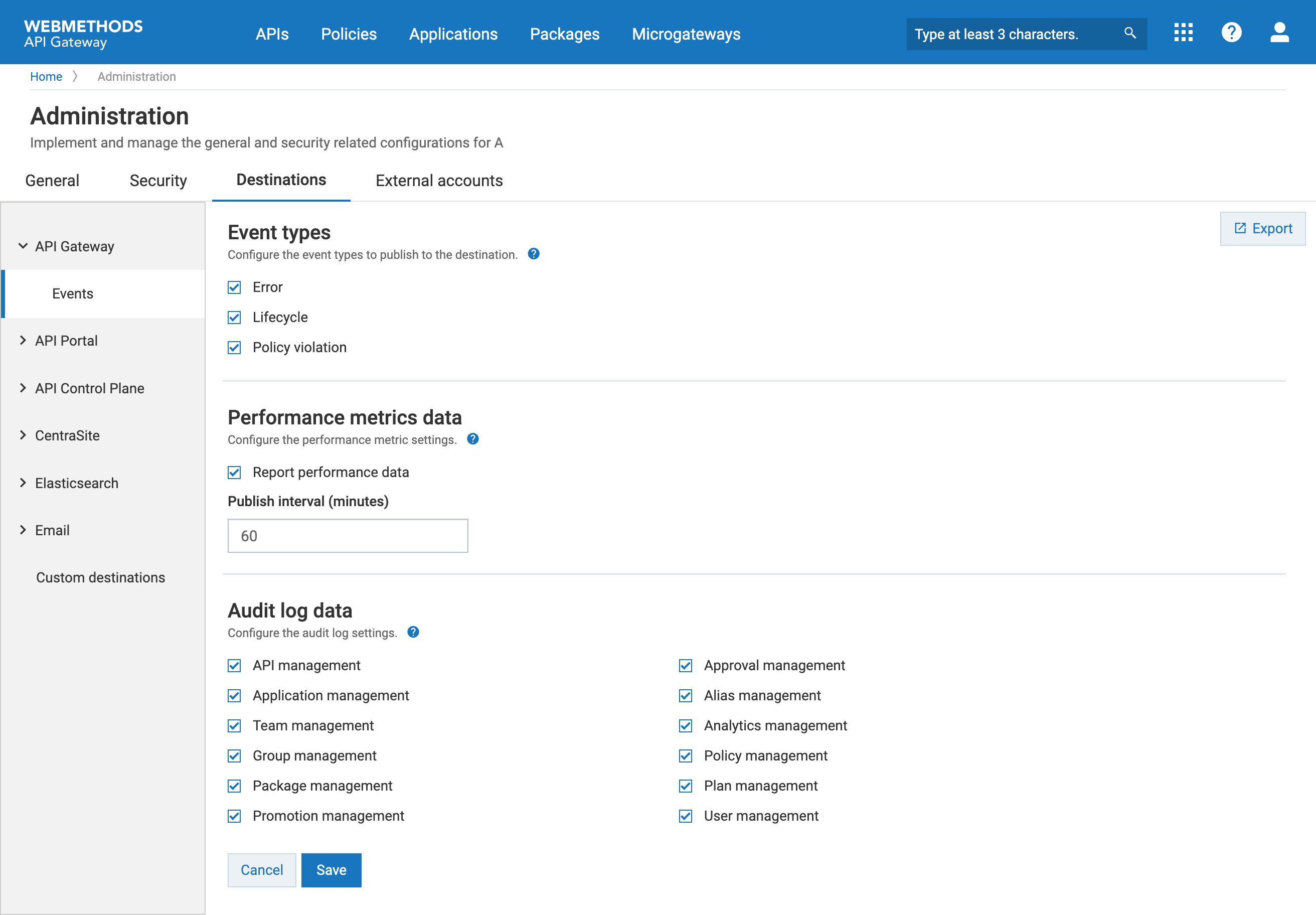 webMethods API Gateway — before Carbon migration