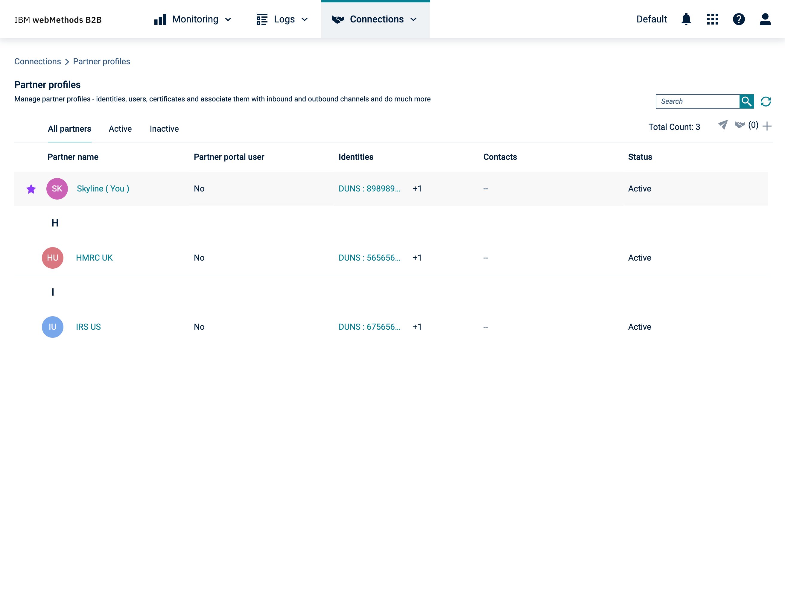 webMethods B2B — before Carbon migration