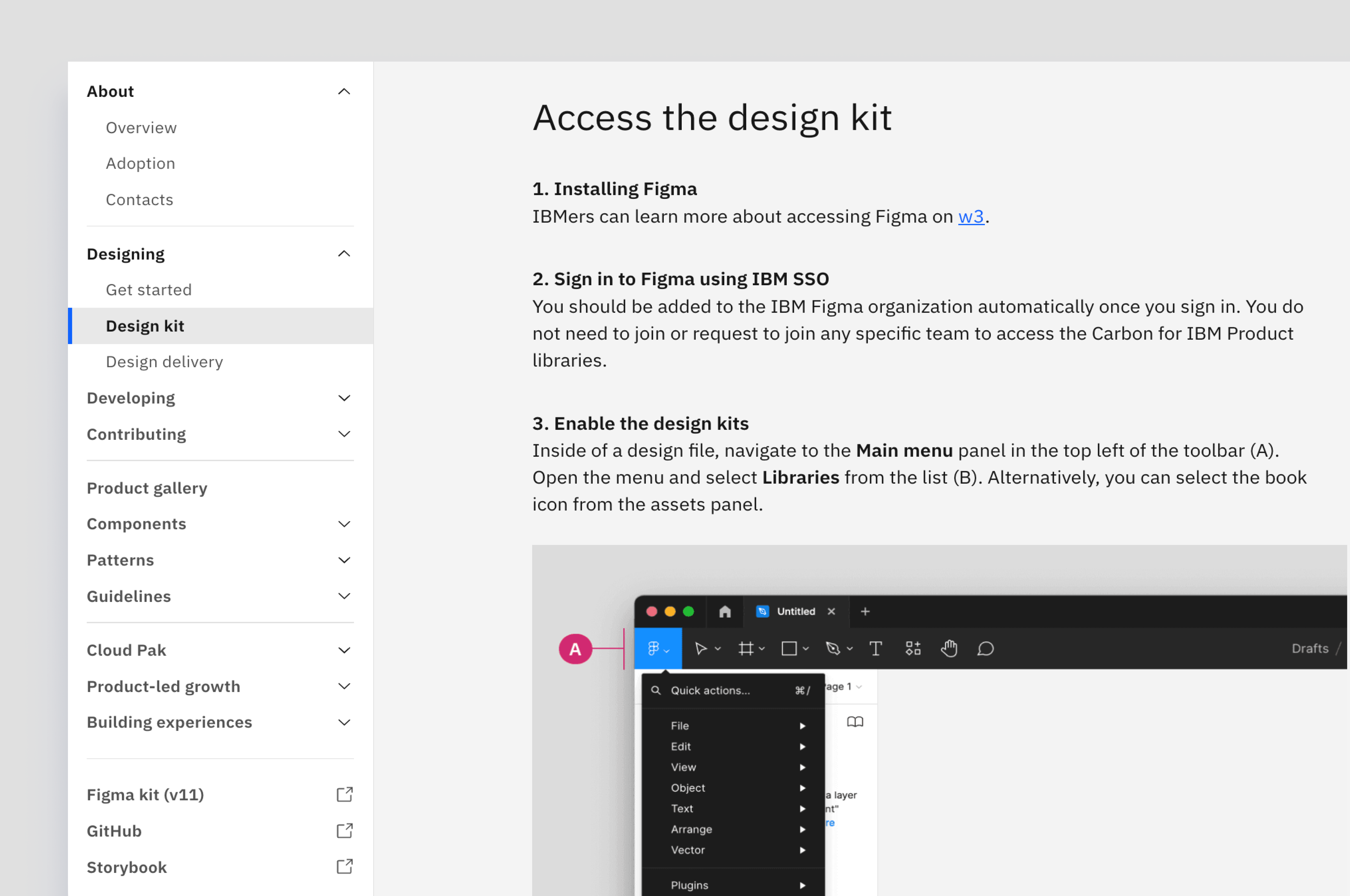 Blog post explaining how to enable Carbon for IBM Products libraries in Figma.