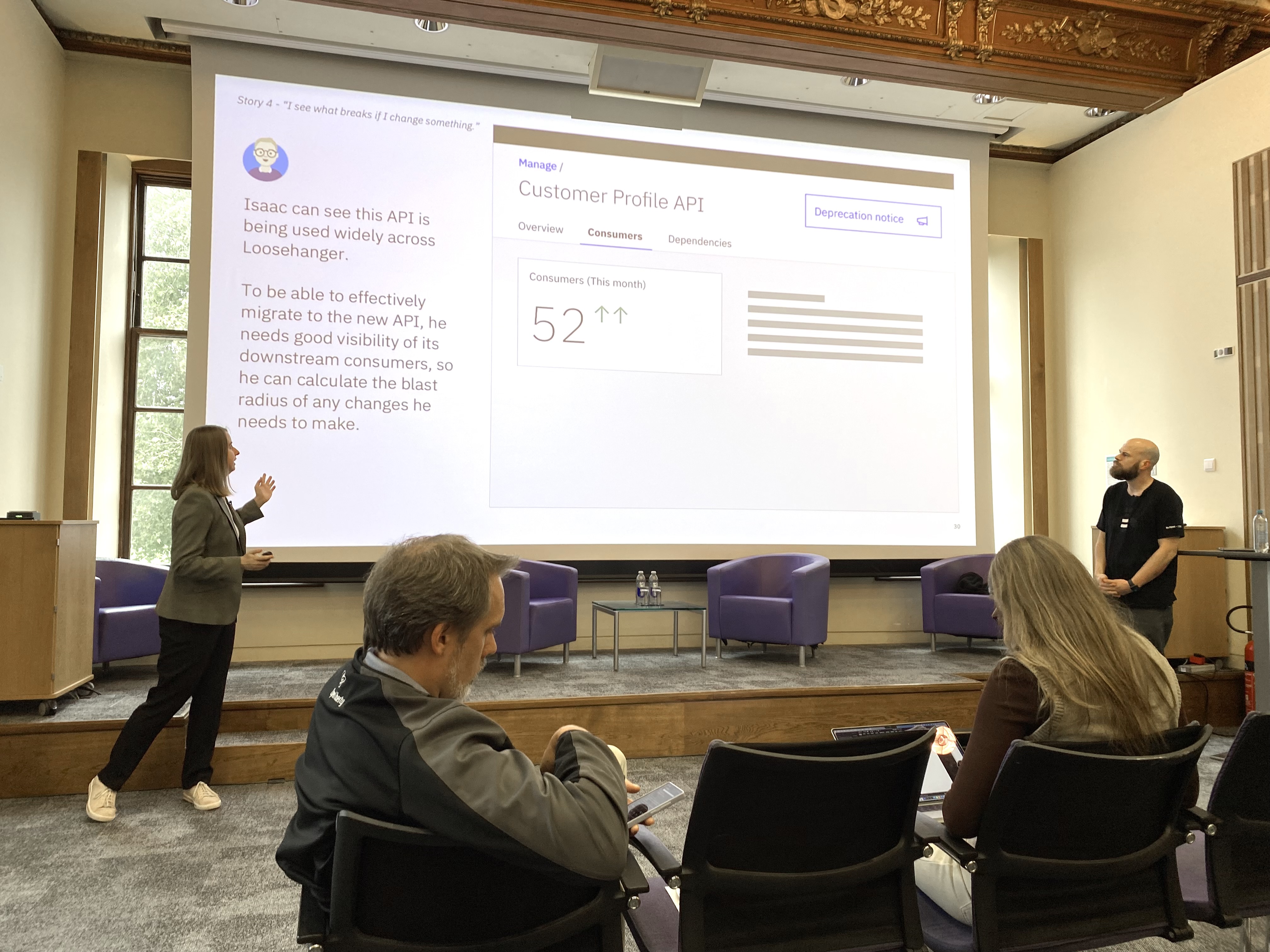 Laura presenting at the Hursley Americas Summit.