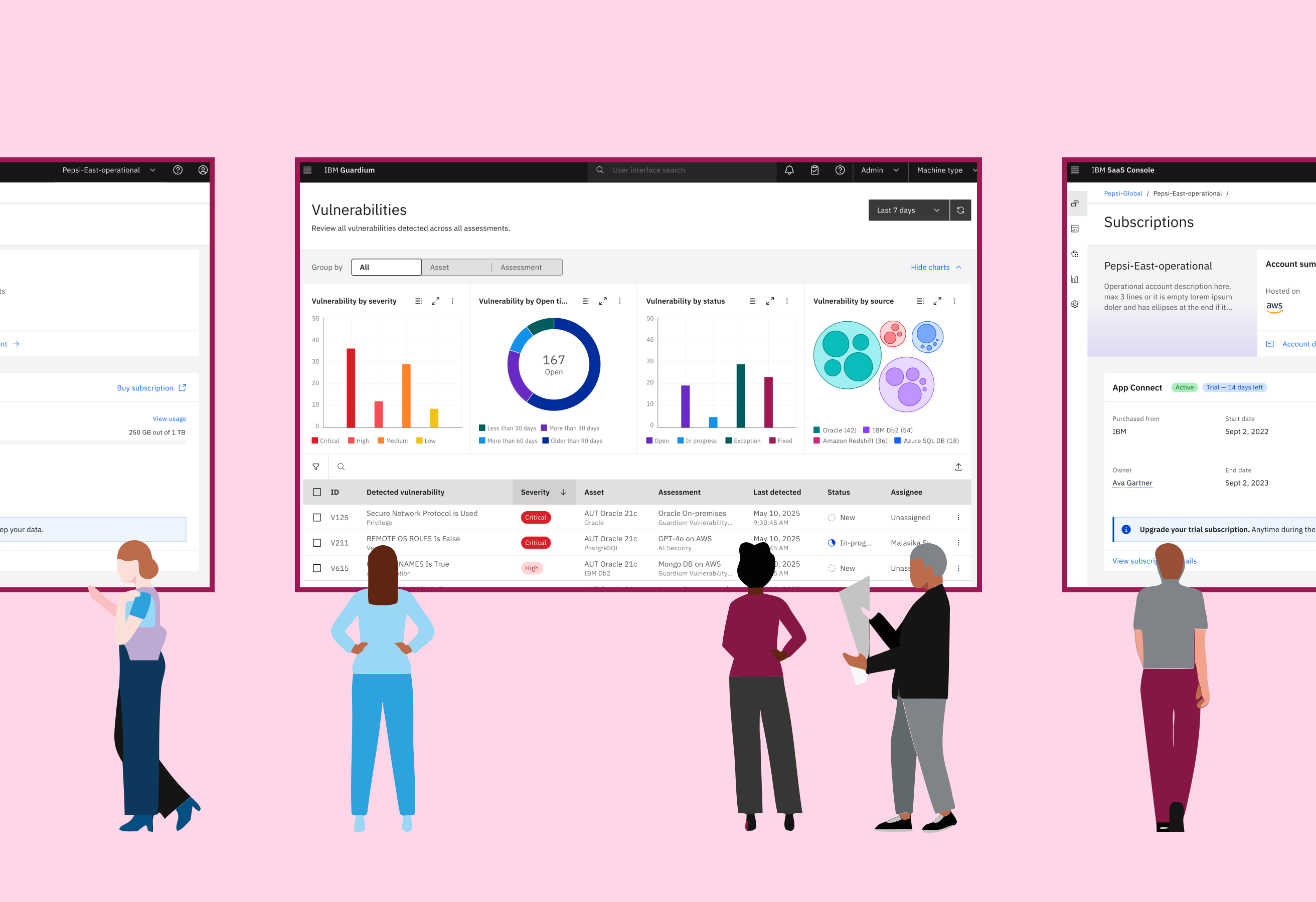 Product Gallery — a searchable grid of IBM product screenshots organised by category.